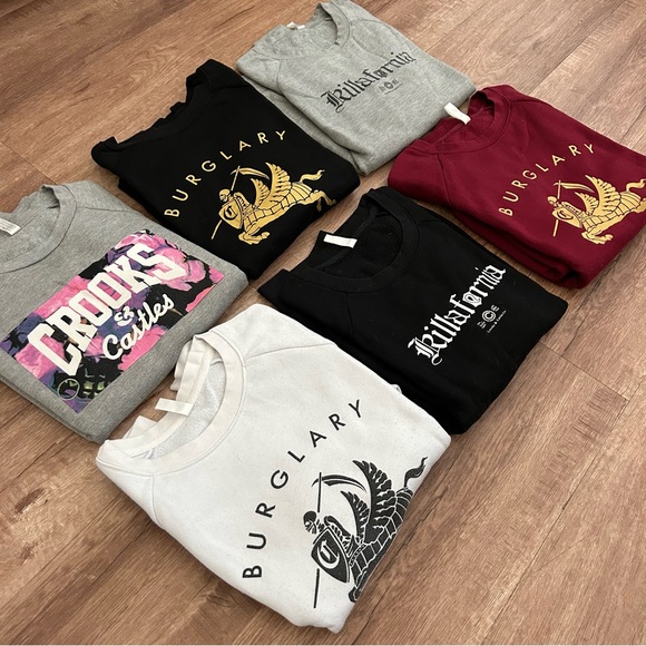 LOT OF 6 - Crooks & Castles Crewneck sweatshirts - Picture 2 of 2